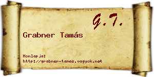 Grabner Tamás névjegykártya